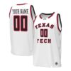 Custom Texas Tech Red Raiders Basketball White 1965 Throwback Jersey - All Stitched