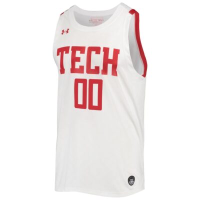 Alternative view of Custom Texas Tech Red Raiders Basketball 2021/22 White Home Jersey - All Stitched