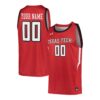 Custom Texas Tech Red Raiders Basketball 2021/22 Red Away Jersey - All Stitched