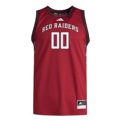 Alternative view of Custom Texas Tech Red Raiders Basketball Red Away Jersey - All Stitched
