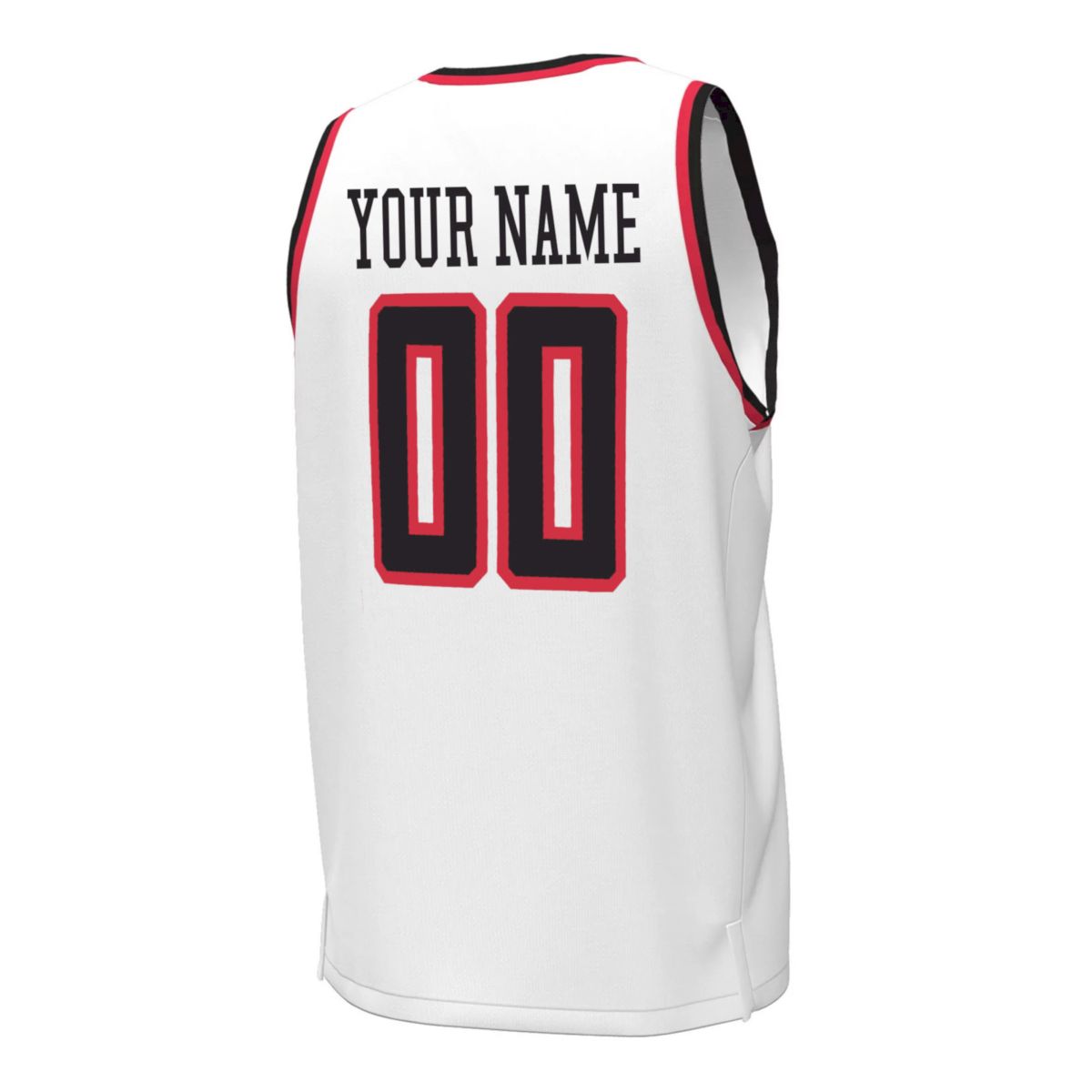 Custom Texas Tech Red Raiders Basketball White 1965 Throwback Jersey w/ XII Patch - All Stitched - Image 3