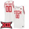 Custom Texas Tech Red Raiders Basketball 2021/22 White Home Jersey w/ XII Patch - All Stitched