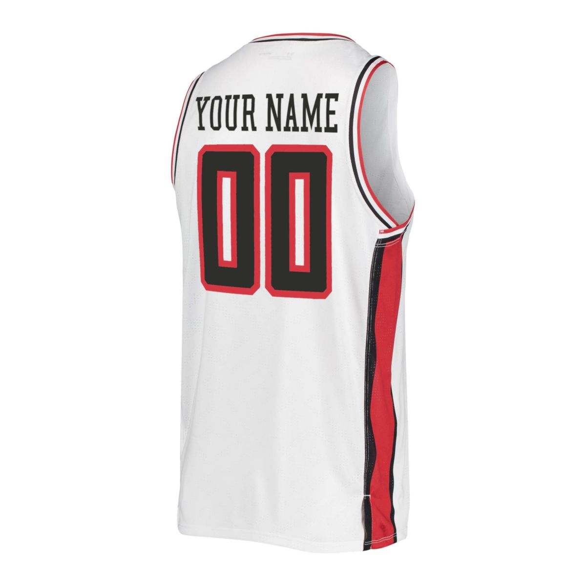 Custom Texas Tech Red Raiders Basketball White Jersey w/ XII Patch - All Stitched - Image 3