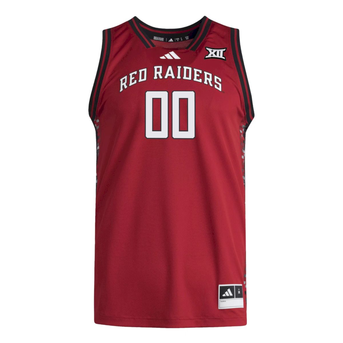 Custom Texas Tech Red Raiders Basketball Red Away Jersey w/ XII Patch - All Stitched - Image 2