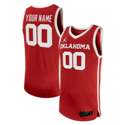 Custom Oklahoma Sooners Basketball Crimson Away Jersey - All Stitched