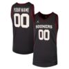 Custom Oklahoma Sooners Basketball Black Alternate Jersey - All Stitched