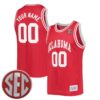 Custom Oklahoma Sooners Basketball Crimson Throwback Jersey w/ SEC Patch - All Stitched