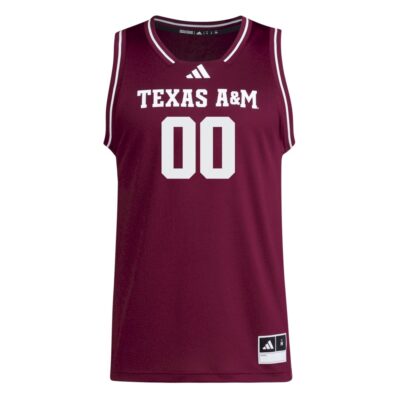 Alternative view of Custom Texas A&M Aggies Basketball 2024/25 Maroon Away Jersey - All Stitched