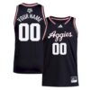 Custom Texas A&M Aggies Basketball 2024/25 Black Alternate Jersey - All Stitched