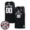 Custom Texas A&M Aggies Basketball Black Alternate Jersey w/ SEC Patch - All Stitched