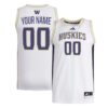 Custom Washington Huskies Basketball 2025/26 White Home Jersey - All Stitched
