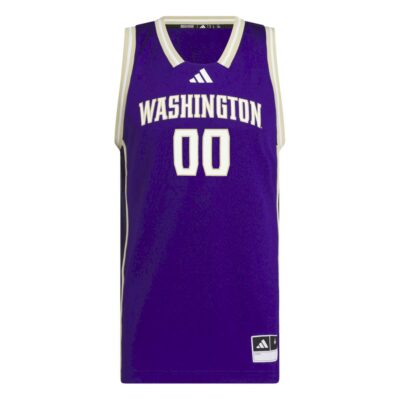 Alternative view of Custom Washington Huskies Basketball 2025/26 Purple Away Jersey - All Stitched