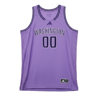 Alternative view of Custom Washington Huskies Basketball 2025/26 Lavender Alternate Jersey - All Stitched