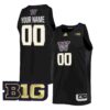 Custom Washington Huskies Basketball 2021/22 Black Alternate Jersey w/ B1G Patch - All Stitched