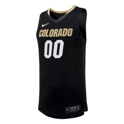 Alternative view of Custom Colorado Buffaloes Basketball Black Jersey - All Stitched