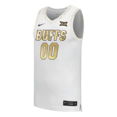 Alternative view of Custom Colorado Buffaloes Basketball 2025/26 White Alternate Jersey w/ XII Patch - All Stitched