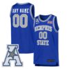 Custom Memphis Tigers Basketball Royal Blue Throwback Away Jersey w/ AAC Patch - All Stitched