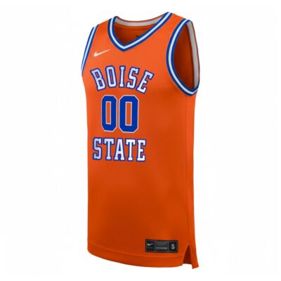 Alternative view of Custom Boise State Broncos Basketball 2025/26 Orange Home Jersey - All Stitched