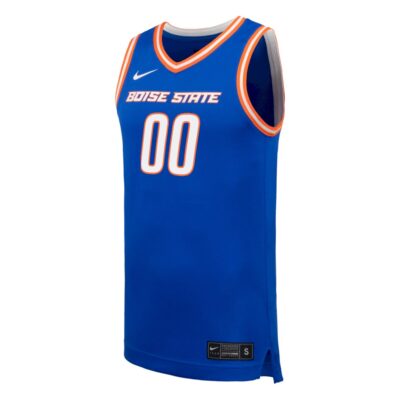 Alternative view of Custom Boise State Broncos Basketball 2025/26 Royal Alternate Jersey - All Stitched