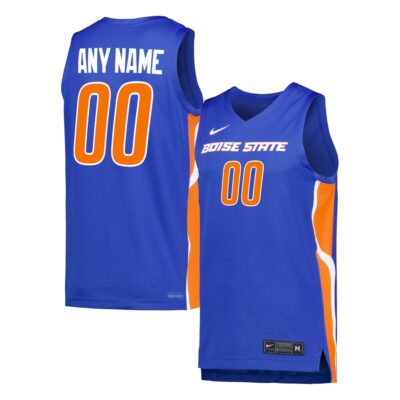 Custom Boise State Broncos Basketball Royal Blue Jersey - All Stitched