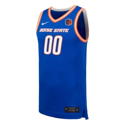 Alternative view of Custom Boise State Broncos Basketball 2025/26 Royal Alternate Jersey w/ MW Patch - All Stitched