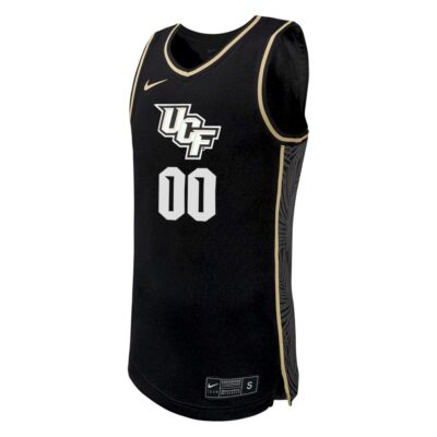 Alternative view of Custom UCF Knights Basketball Black Alternate Jersey - All Stitched