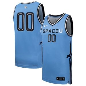 Custom UCF Knights Basketball Light Blue Space Game Jersey - All Stitched