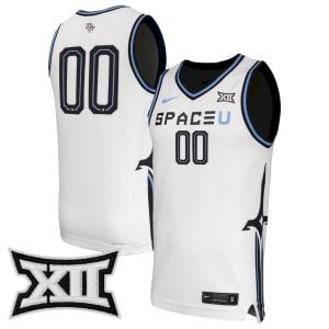 Custom UCF Knights Basketball White Space Game Jersey w/ XII Patch - All Stitched