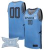 Custom UCF Knights Basketball Light Blue Space Game Jersey w/ XII Patch - All Stitched