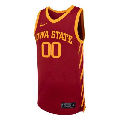 Alternative view of Custom Iowa State Cyclones Basketball Cardinal Away Jersey - All Stitched