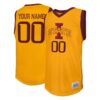 Custom Iowa State Cyclones Basketball Gold Retro Throwback Jersey - All Stitched