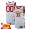 Custom Iowa State Cyclones Basketball White Alternate Jersey w/ XII Patch - All Stitched