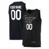 Custom Virginia Tech Hokies Basketball Black Alternate Jersey - All Stitched