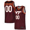 Custom Virginia Tech Hokies Basketball Maroon Jersey - All Stitched