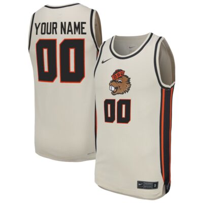 Custom Oregon State Beavers Basketball Natural Home Alternate Jersey - All Stitched