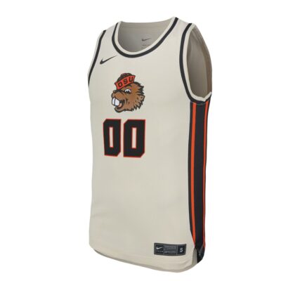Alternative view of Custom Oregon State Beavers Basketball Natural Home Alternate Jersey - All Stitched
