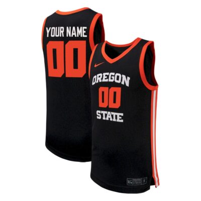 Custom Oregon State Beavers Basketball Black Alumni Jersey - All Stitched