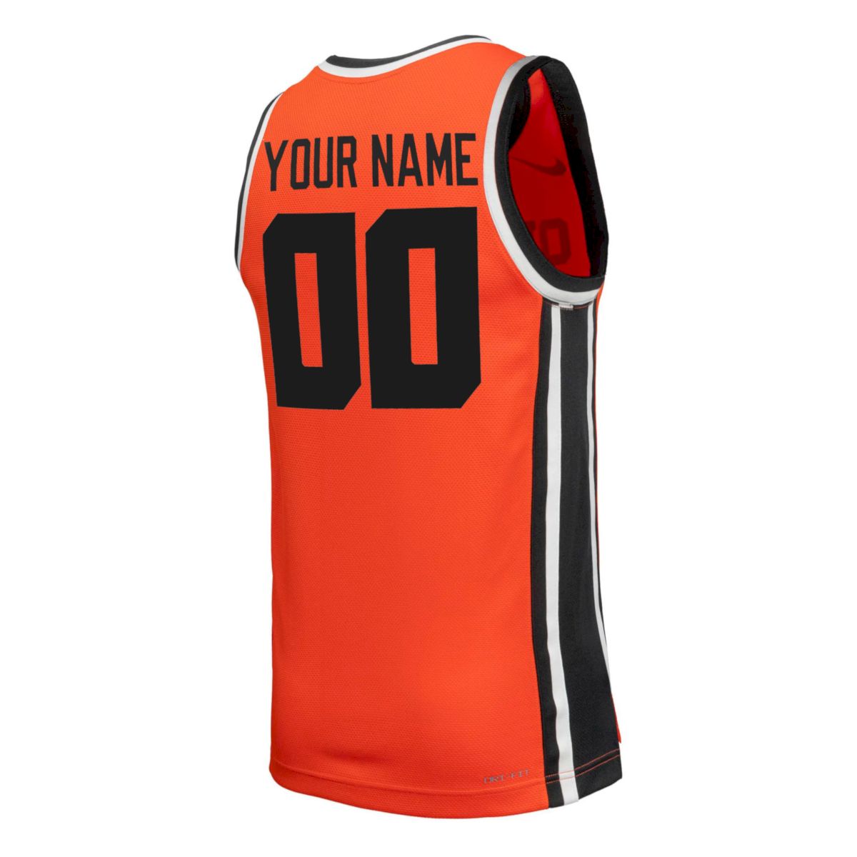 Custom Oregon State Beavers Basketball Orange Away Jersey w/ WCC Patch - All Stitched - Image 3