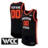Custom Oregon State Beavers Basketball Black Alumni Jersey w/ WCC Patch - All Stitched