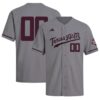 Custom Texas A&M Aggies Baseball Grey Jersey - All Stitched