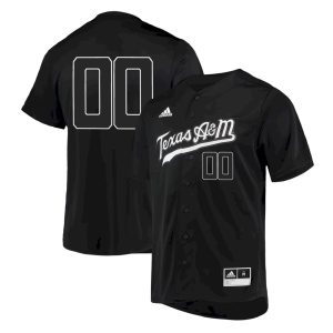 Custom Texas A&M Aggies Baseball Black Jersey - All Stitched