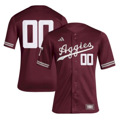 Custom Texas A&M Aggies Baseball Maroon Reverse Retro Jersey - All Stitched