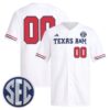 Custom Texas A&M Aggies Baseball White Away Jersey w/ SEC Patch - All Stitched