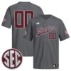 Custom Texas A&M Aggies Baseball Grey Alternate Jersey w/ SEC Patch - All Stitched
