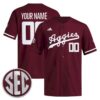 Custom Texas A&M Aggies Baseball Maroon Alternate Jersey w/ SEC Patch - All Stitched