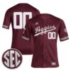 Custom Texas A&M Aggies Baseball Maroon Reverse Retro Jersey w/ SEC Patch - All Stitched