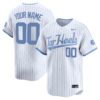 Custom North Carolina Tar Heels Baseball White Away Limited Jersey - All Stitched