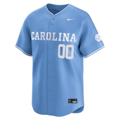 Alternative view of Custom North Carolina Tar Heels Baseball Carolina Blue Alternate Limited Jersey - All Stitched