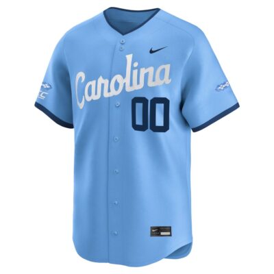 Alternative view of Custom North Carolina Tar Heels Baseball Carolina Blue Home Limited Jersey w/ ACC Patch - All Stitched