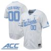 Custom North Carolina Tar Heels Baseball White Away Jersey w/ ACC Patch - All Stitched